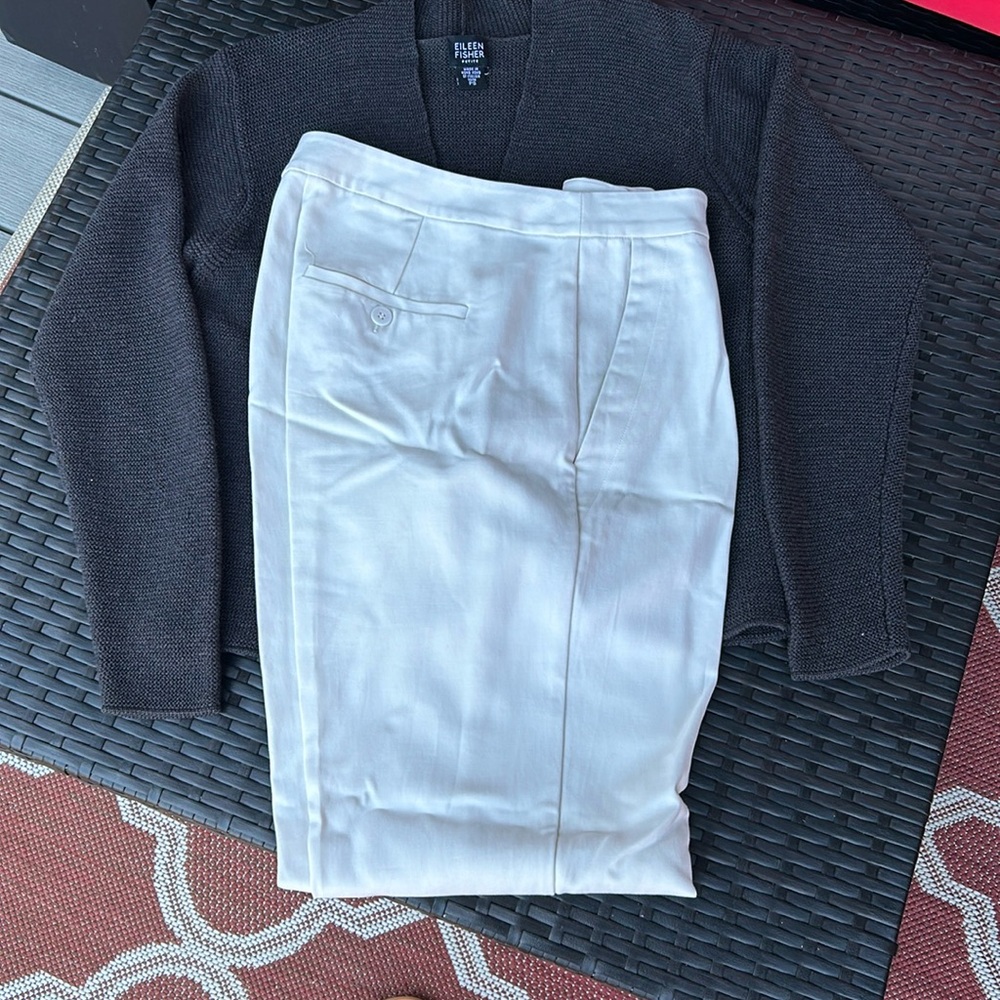 Eileen Fisher cream / off white pants